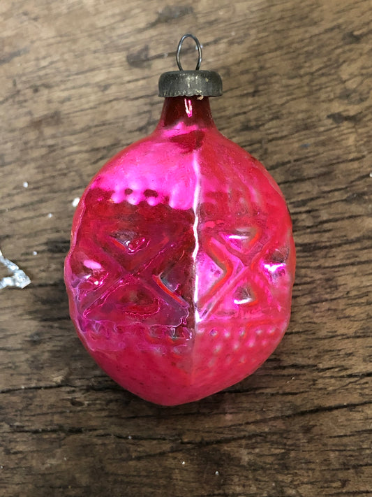 Vintage julekugle i pink
